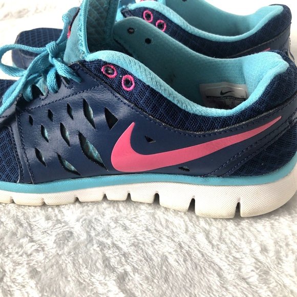 Nike Flex Run Woman's Blue Size 10 Sneakers Shoes - Picture 7 of 12